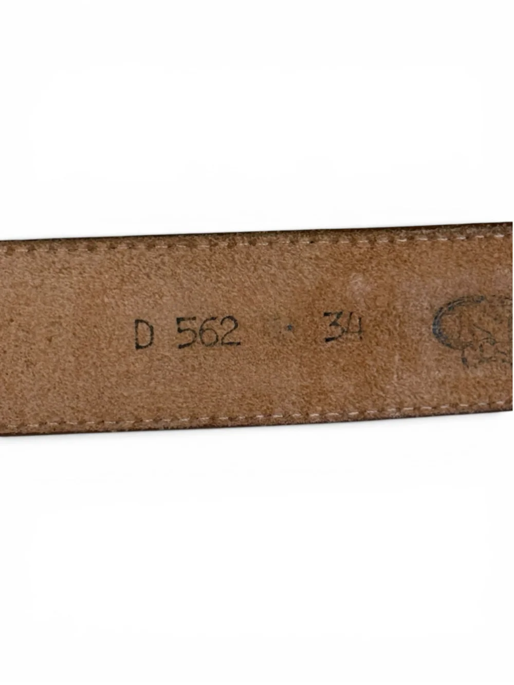 Vintage 80s Nocona Genuine Lizard Leather Belt Brown Gold Buckle Men’s Size 34